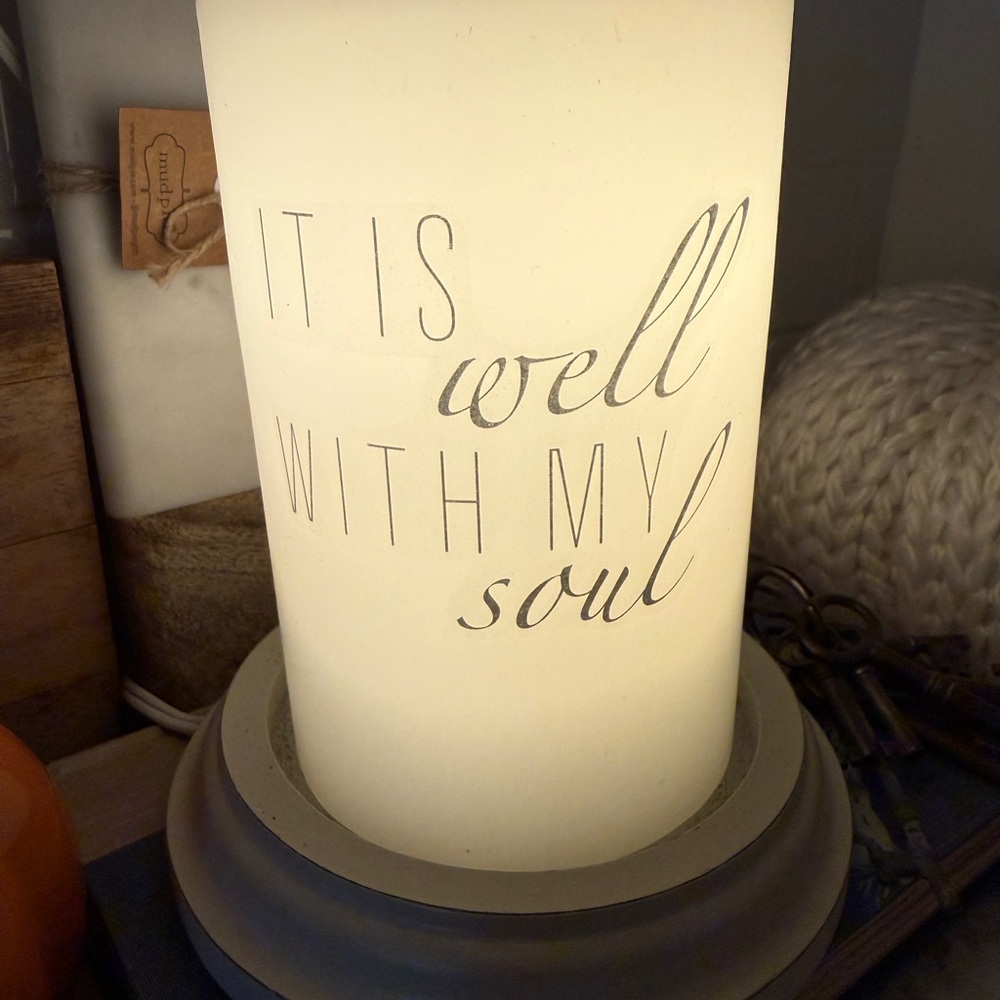 Inspirational Cream wax Candle Sleeve